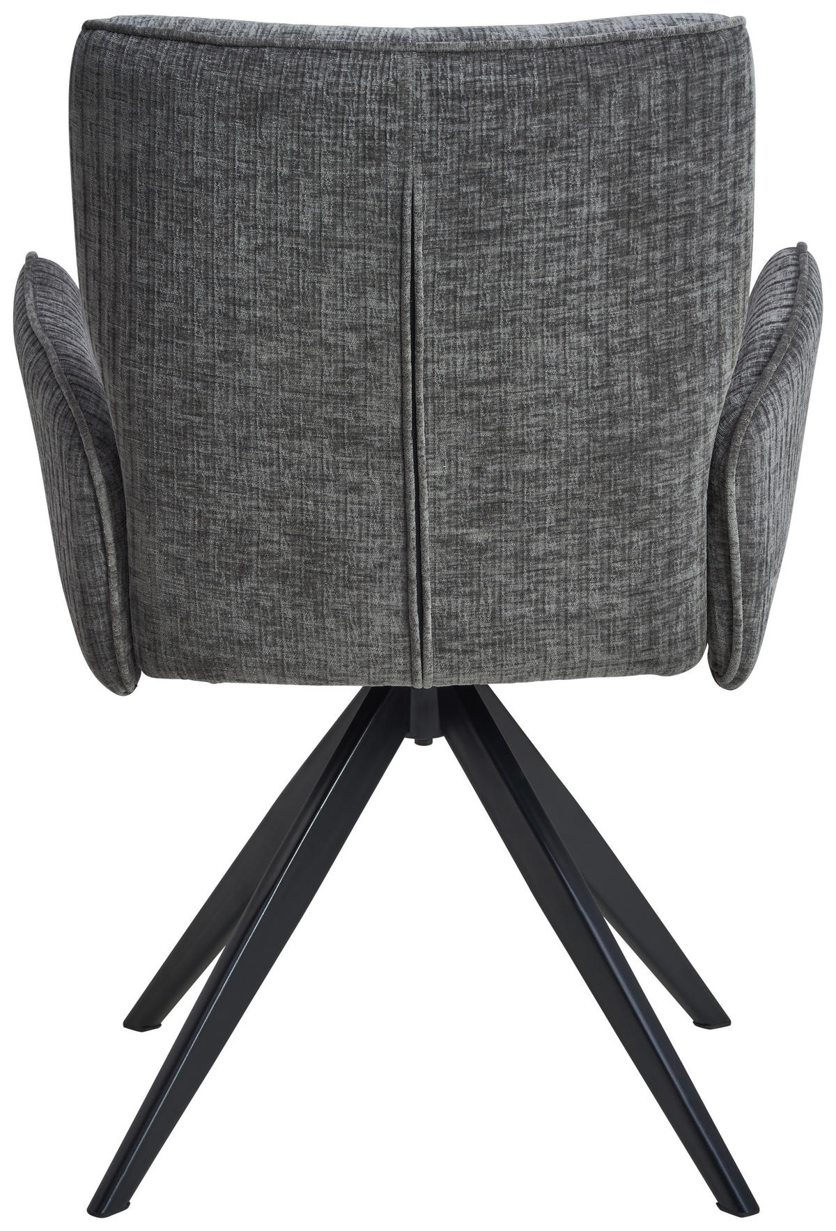 ARMLEHNSTUHL  in Eisen Leinenoptik  - Schwarz/Grau, LIFESTYLE, Holz/Textil (60/89/63cm) - MID.YOU