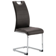 SCHWINGSTUHL Lederlook Taupe, Chromfarben - Taupe/Chromfarben, Design, Textil/Metall (42/99/56cm) - Carryhome