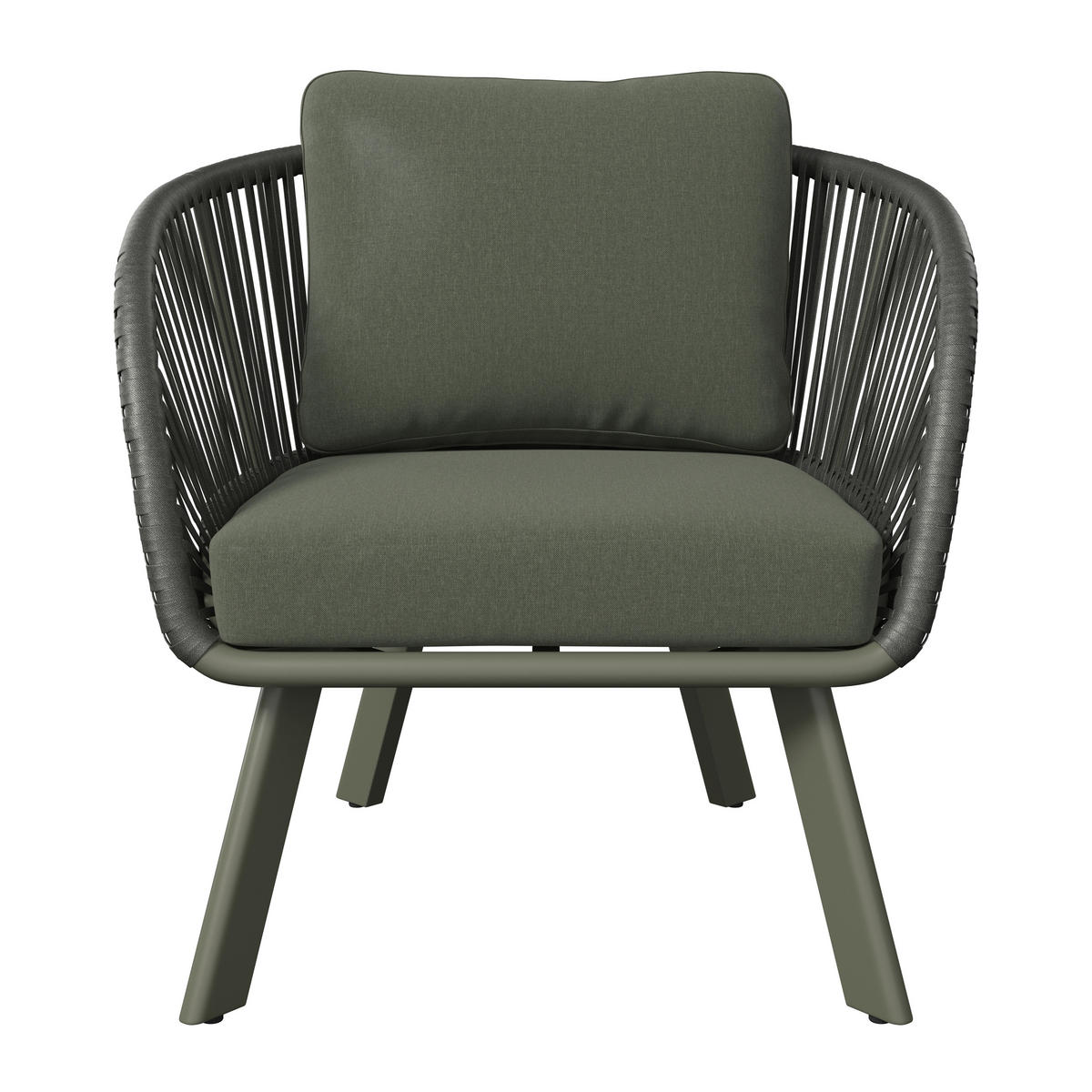 LOUNGESESSEL  - Grün, Design, Textil/Metall (83/77/82cm) - Ambia Garden