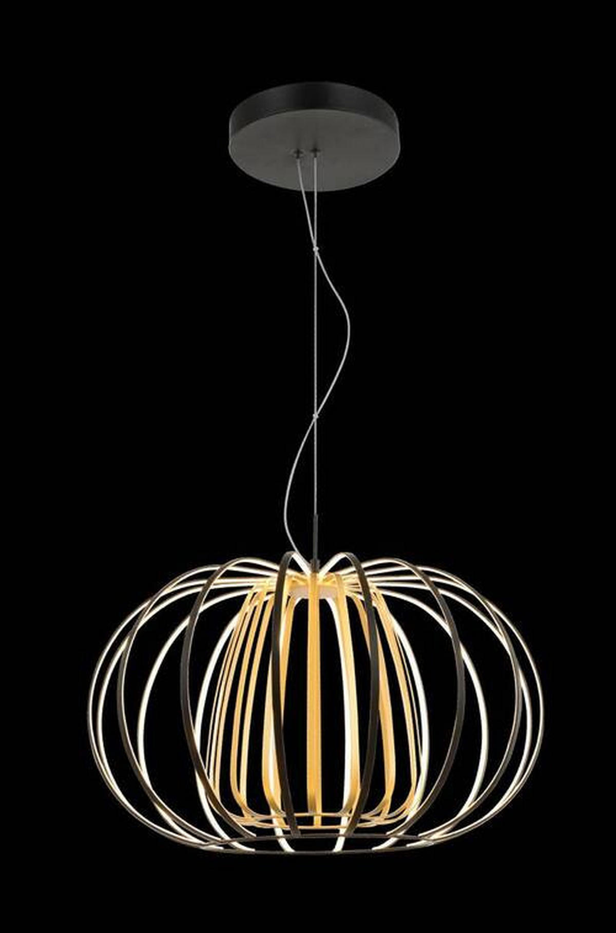 VISEČA LED-SVETILKA  Salo /5500 lm/3000 K// - zlate barve/črna, Design, kovina (55cm)