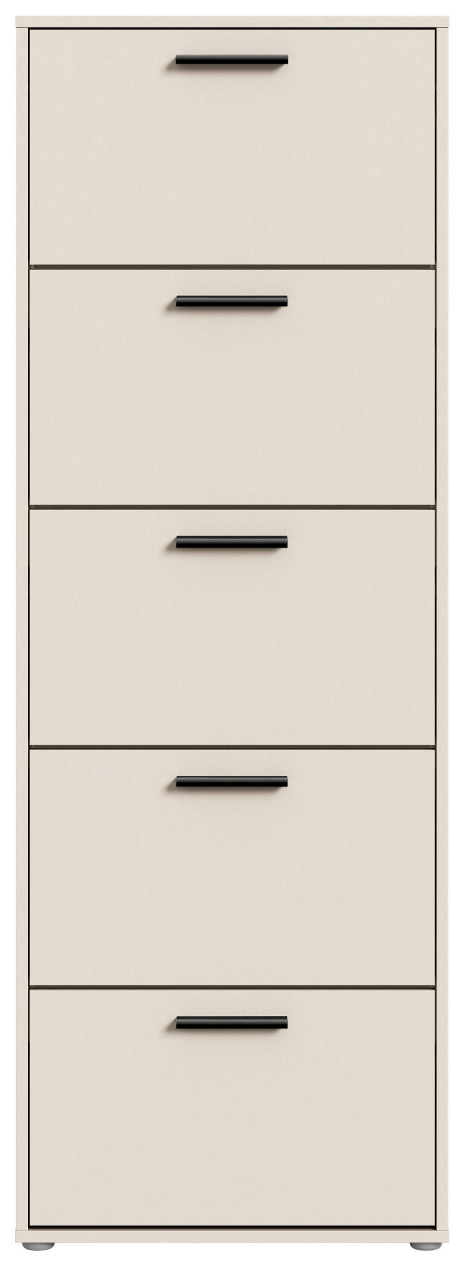 BILLENŐS CIPŐSSZEKRÉNY 59/169/17 cm  - kasmírszínű/fekete, Design, műanyag/faalapú anyag (59/169/17cm) - Carryhome