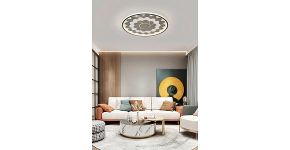 LED-DECKENLEUCHTE 58/5,5 cm - Messingfarben/Schwarz, LIFESTYLE, Kunststoff/Metall (58/5,5cm) - Dieter Knoll