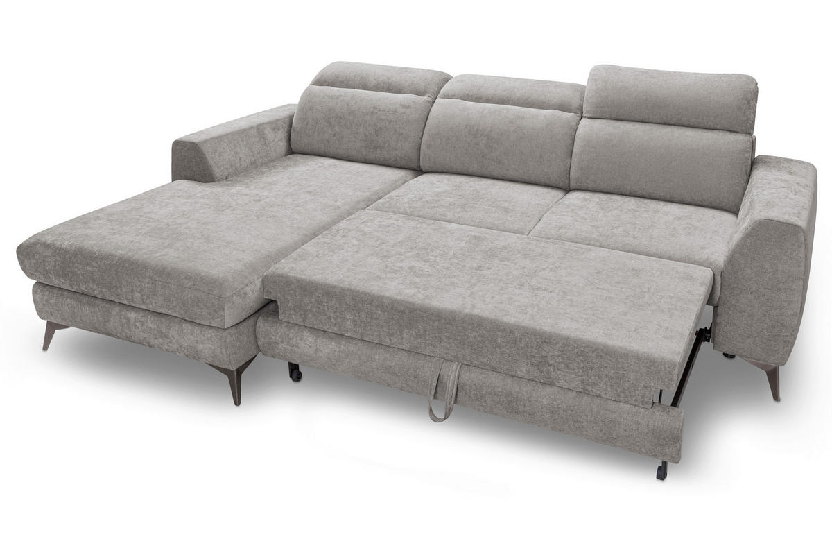 ROHOVÁ SEDAČKA, textil, cappuccino - černá/cappuccino, Basics, kov/textil (191/264cm) - Livetastic