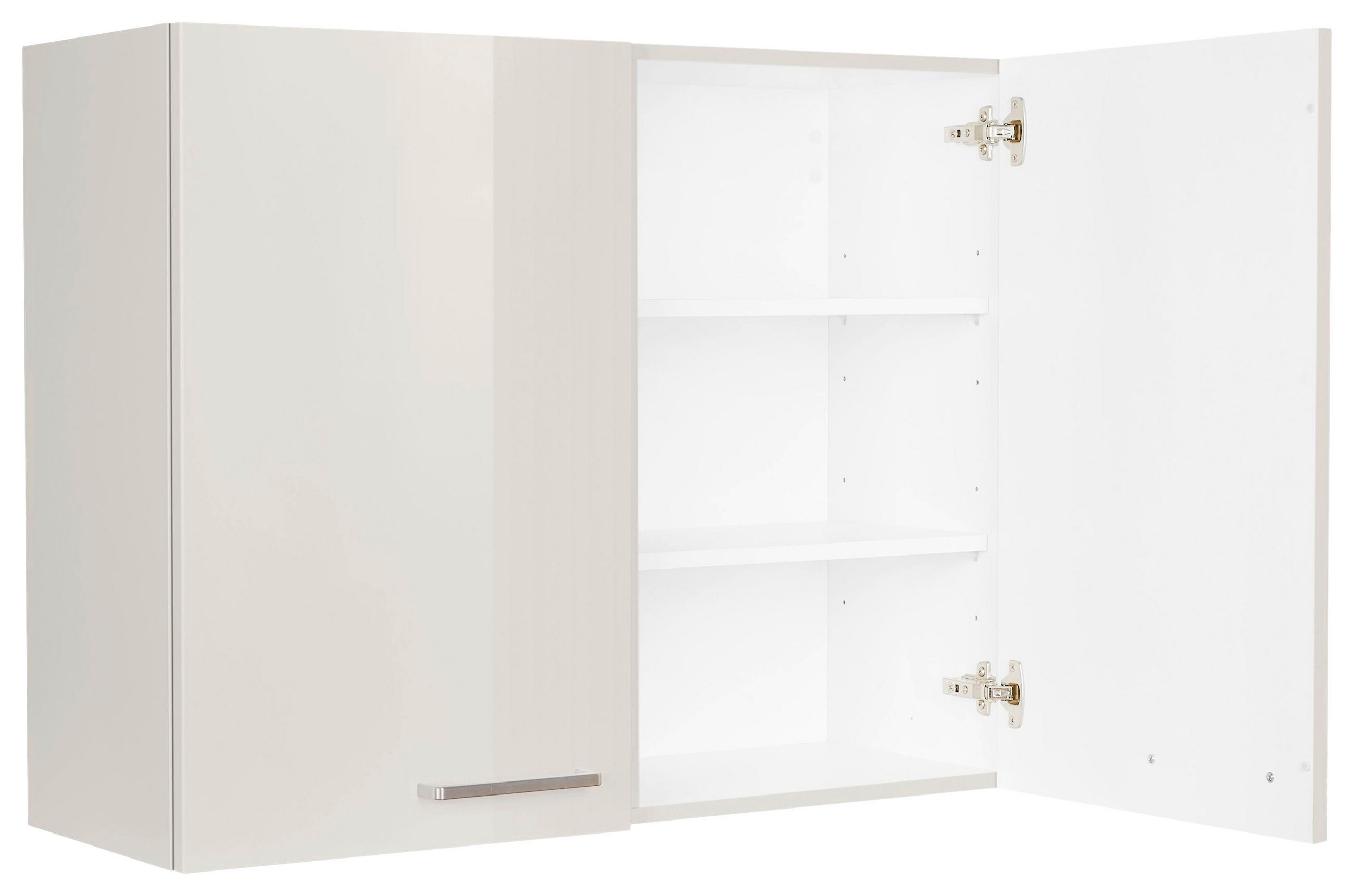 KÜCHENOBERSCHRANK 90/72/35 cm  in Hellgrau  - Edelstahlfarben/Hellgrau, MODERN, Holzwerkstoff (90/72/35cm) - Nobilia