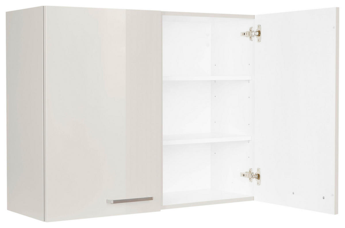 KÜCHENOBERSCHRANK 90/72/35 cm  in Hellgrau  - Edelstahlfarben/Hellgrau, MODERN, Holzwerkstoff (90/72/35cm) - Nobilia