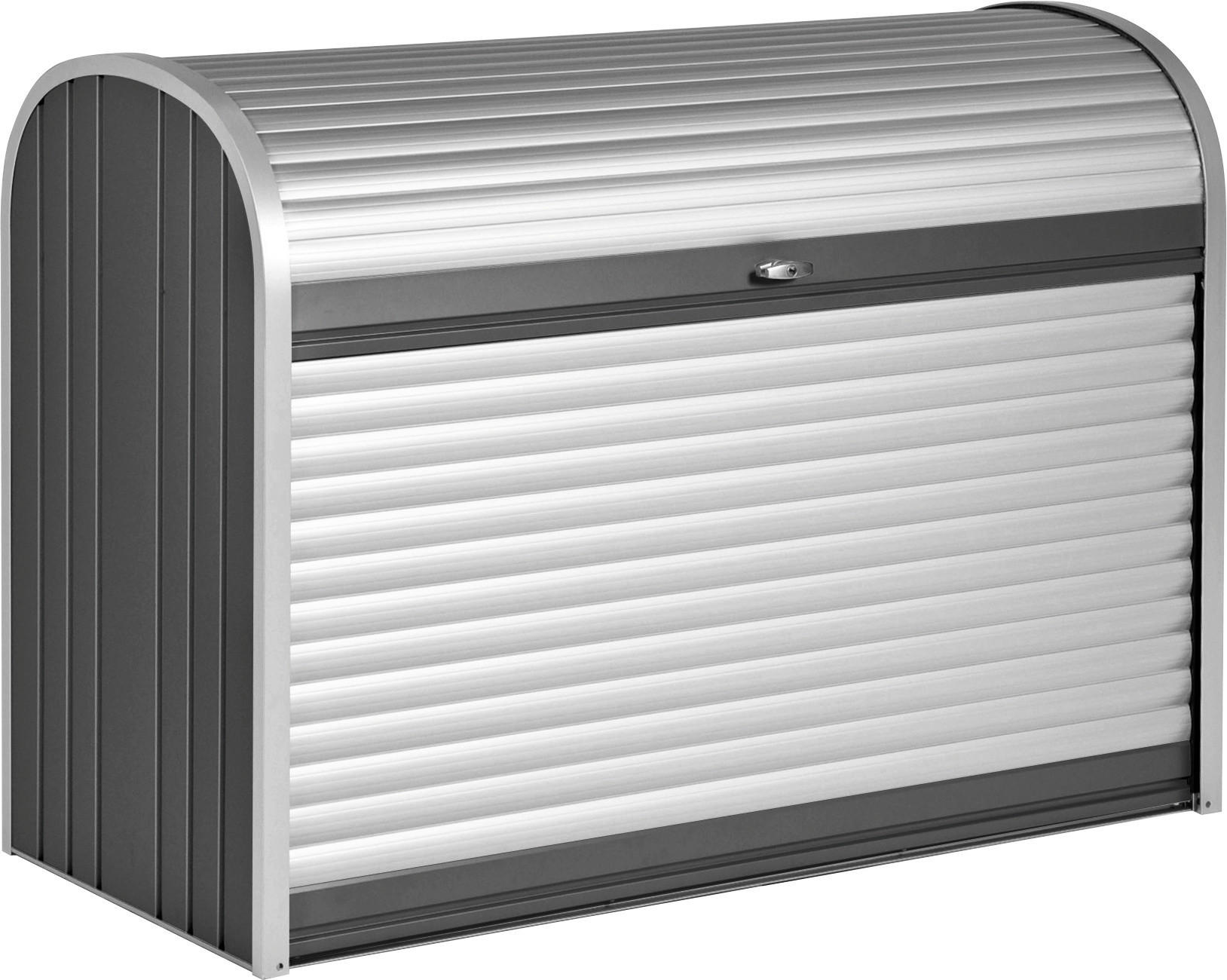 AUFBEWAHRUNGSBOX  - Dunkelgrau, Design, Metall (163/120/78cm) - Biohort