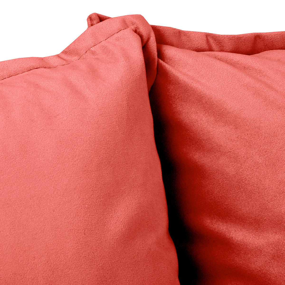 2-SITZER-SOFA Samt Rot  - Rot/Schwarz, Design, Holz/Textil (138/86/100cm) - P & B