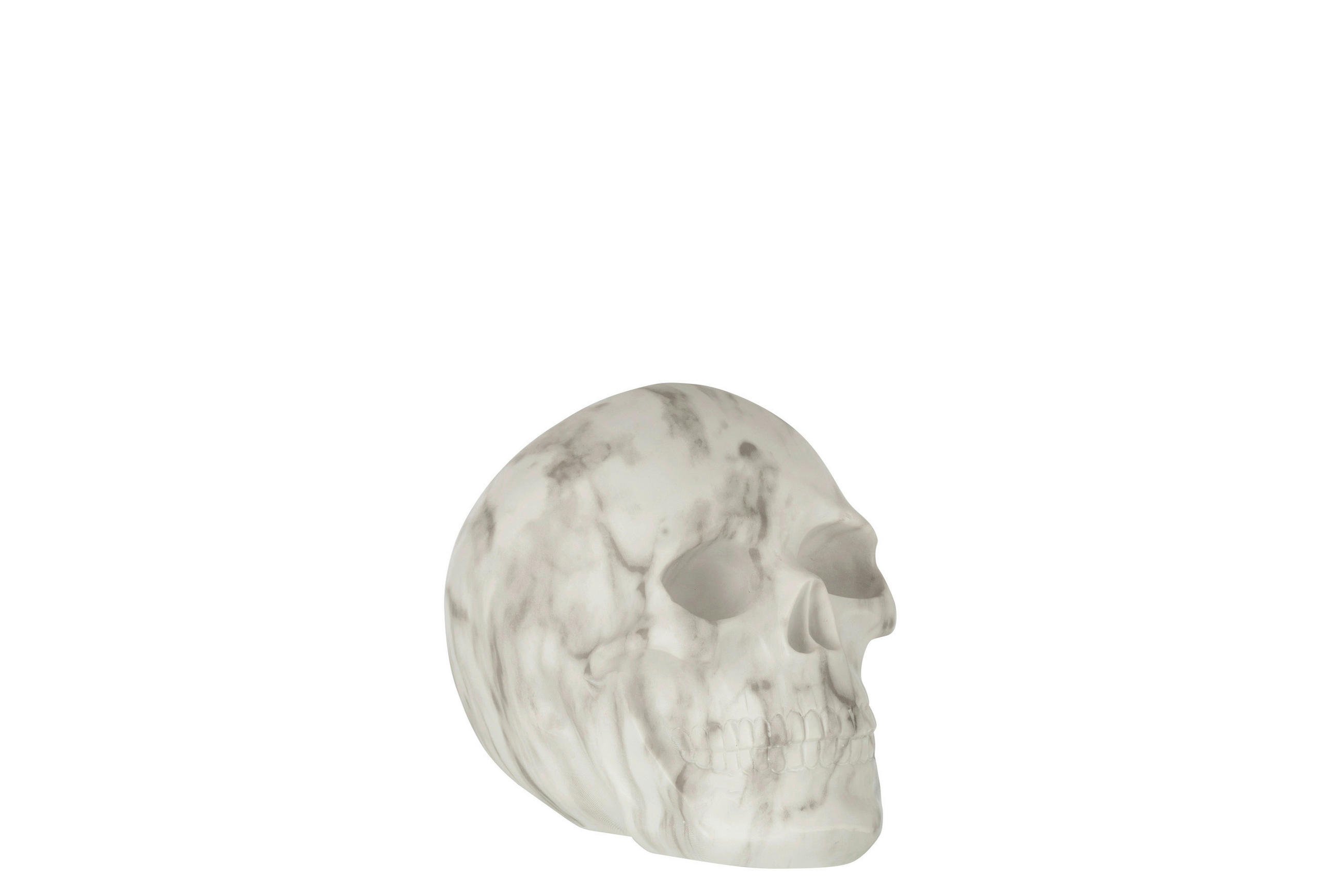 DEKOSCHÄDEL  - Weiss/Grau, Basics, Kunststoff/Stein (23/15/20cm)