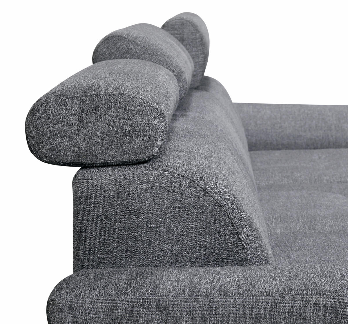 SEDEŽNA GARNITURA, flis siva  - siva, Konvencionalno, tekstil/les (268/185/99cm) - Milax