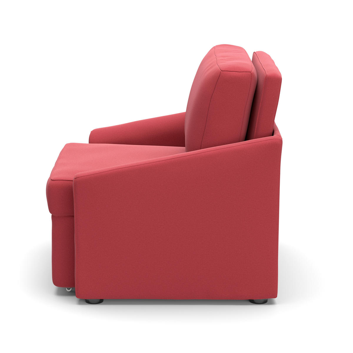 SCHLAFSESSEL RELAX BOX Mikrofaser Rot    - Beige/Rot, Basics, Kunststoff/Textil (108/86/96cm) - MID.YOU