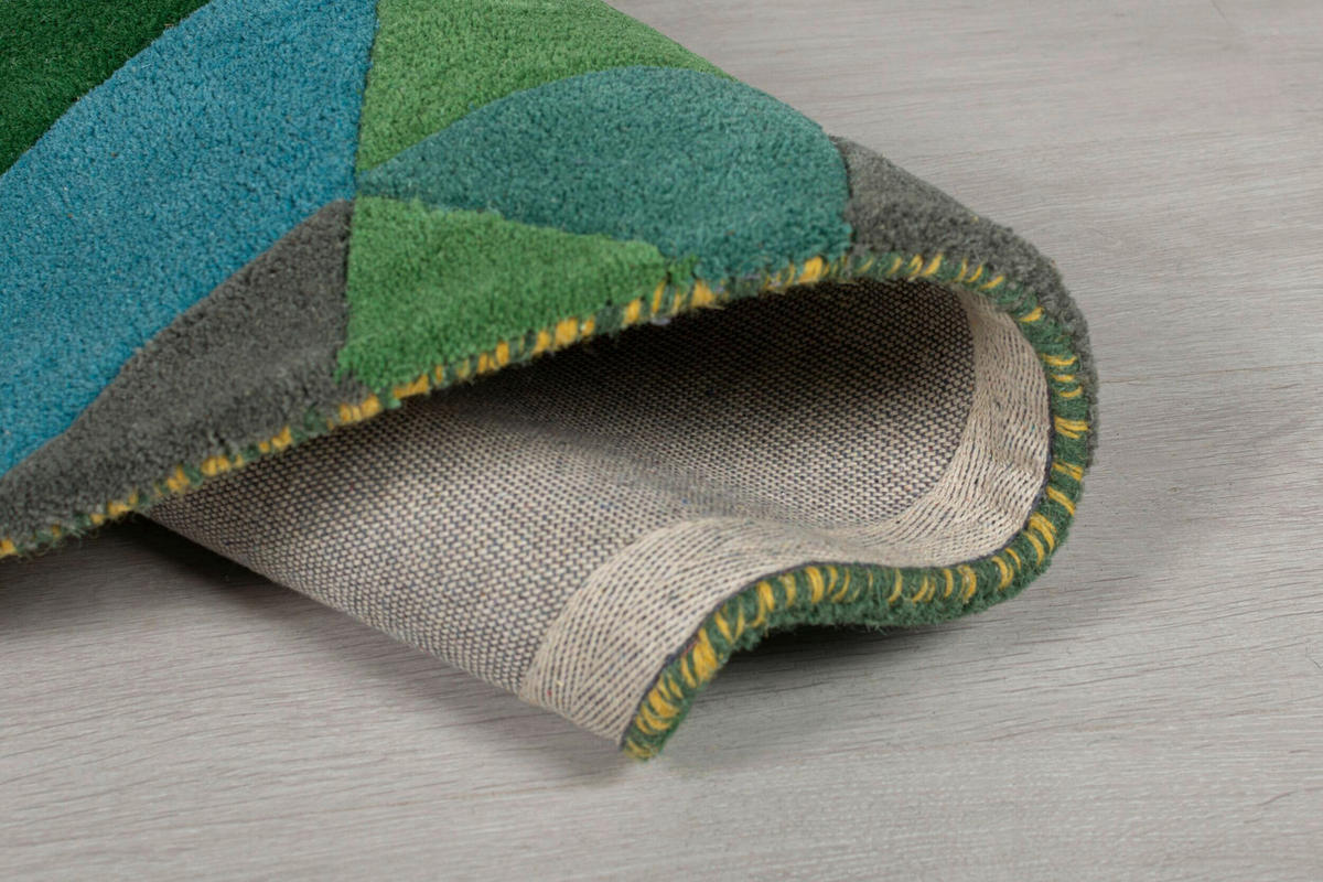 WOLLTEPPICH 160 cm Grün, Multicolor  - Multicolor/Grün, Basics, Textil (160cm) - Xora