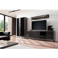 LOWBOARD  in 208/68/50 cm  - Eichefarben/Anthrazit, Design, Glas/Holz (208/68/50cm) - Novel