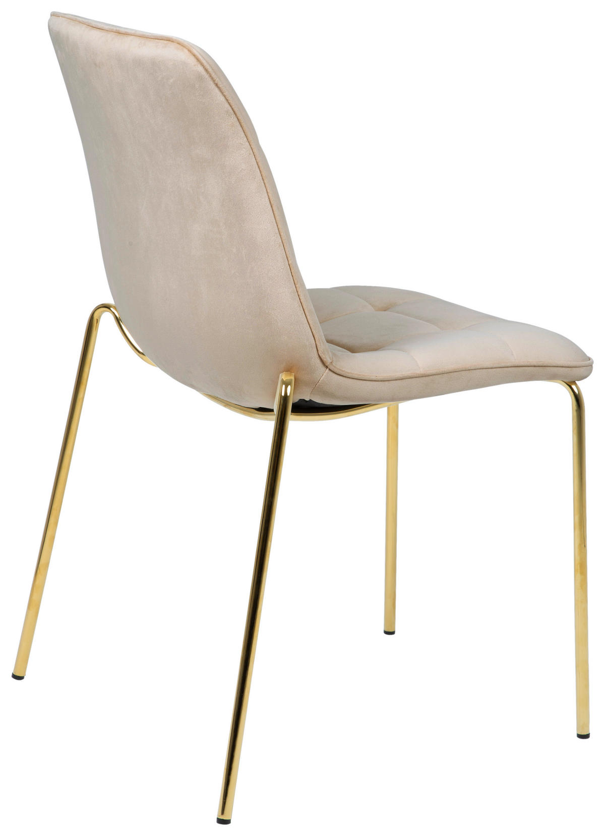 STUHL  in Eisen Samt  - Taupe/Goldfarben, Lifestyle, Holz/Textil (57/83/60cm) - MID.YOU