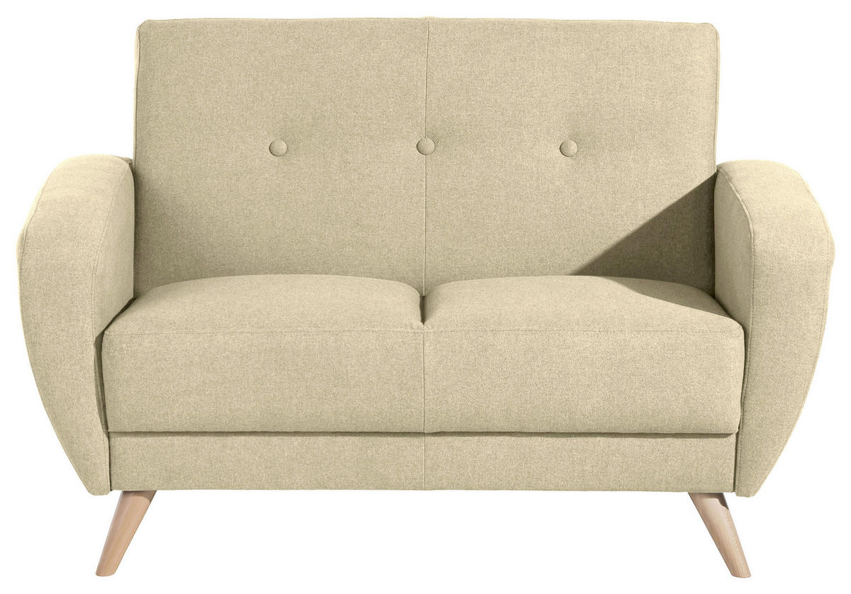 2-SITZER-SOFA Samt, Velours Beige von MAX WINZER