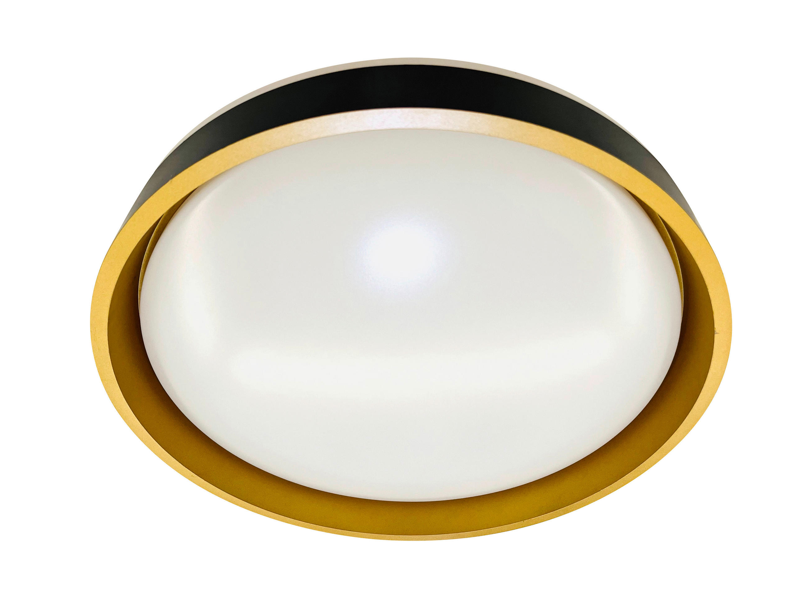 STROPNA LED-SVETILKA  Gabriela  2600 lm 3000-4000-6500 K   - zlate barve/temno siva, Basics, kovina/umetna masa (39/8cm)