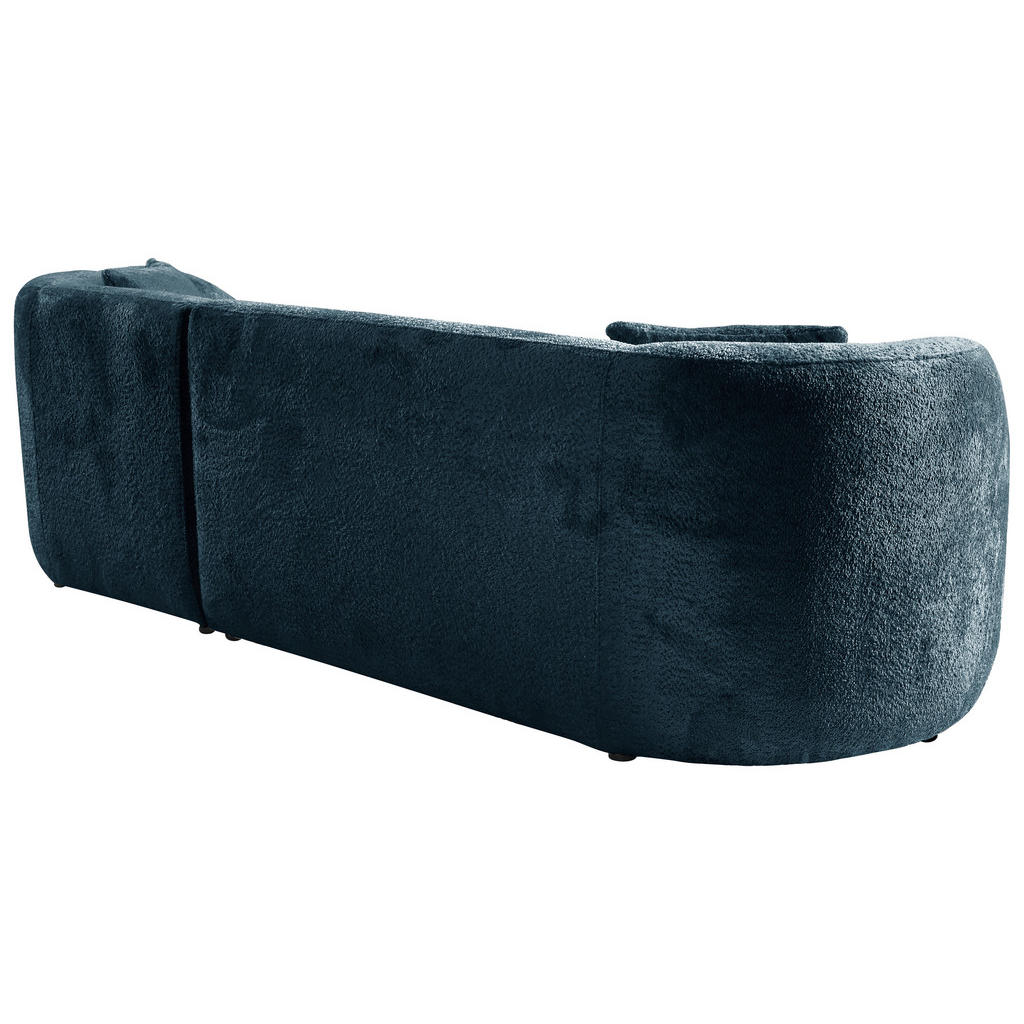 Thumbnail - Mid.you Ecksofa, Blau, Textil, 3-Sitzer, Ottomane rechts, L-Form, 264x143 cm, Made in EU, Wohnzimmer, Sofas & Couches, W...
