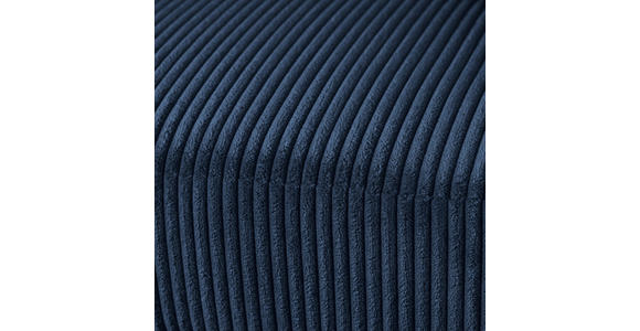 ECKSOFA inkl.Funktionen Dunkelblau Cord  - Schwarz/Dunkelblau, Design, Kunststoff/Textil (174/259cm) - Cantus