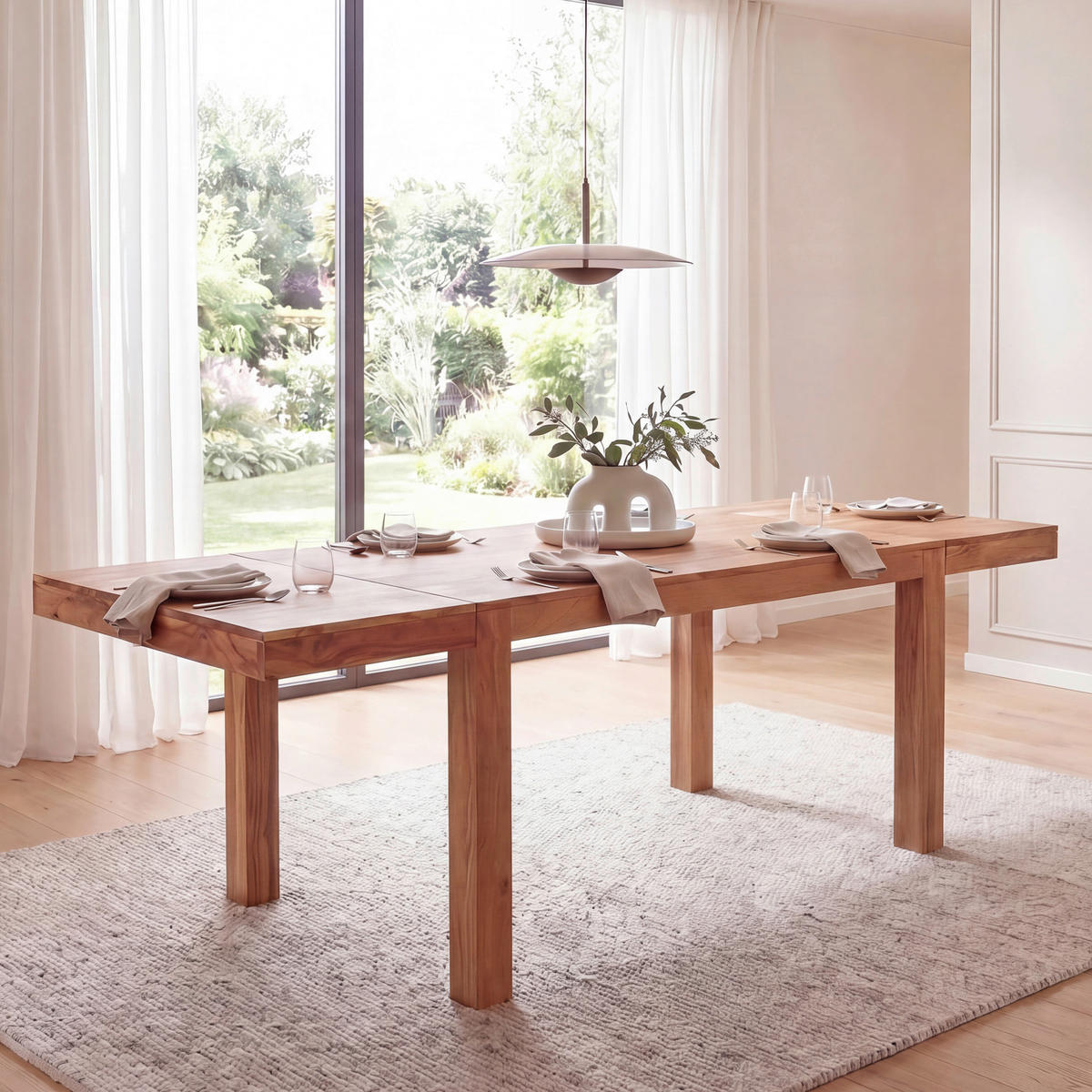 ESSTISCH Echtholz  Holz rechteckig Akaziefarben  - Akaziefarben, Design, Holz (120/76/80cm) - Livetastic