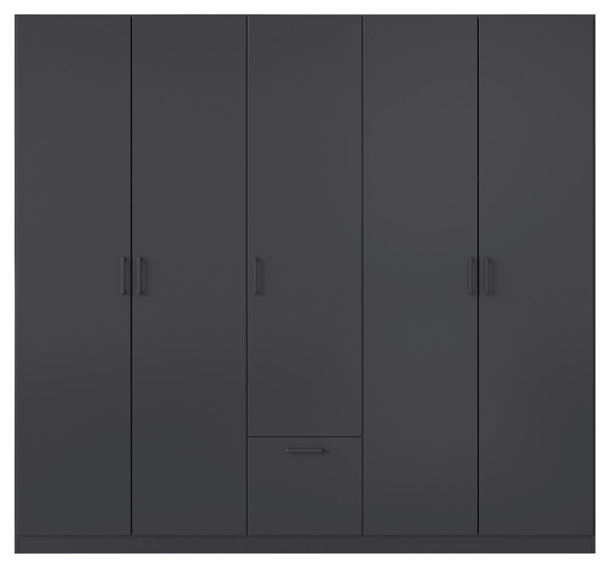 KLEIDERSCHRANK in Grau  - Grau, Basics, Holzwerkstoff/Metall (226/210/54cm) - Boxxx