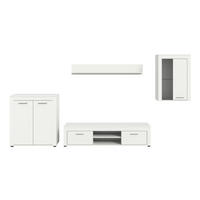 OBÝVACIA STENA, biela - čierna/biela, Design, kompozitné drevo/plast (330/169/35cm) - MID.YOU