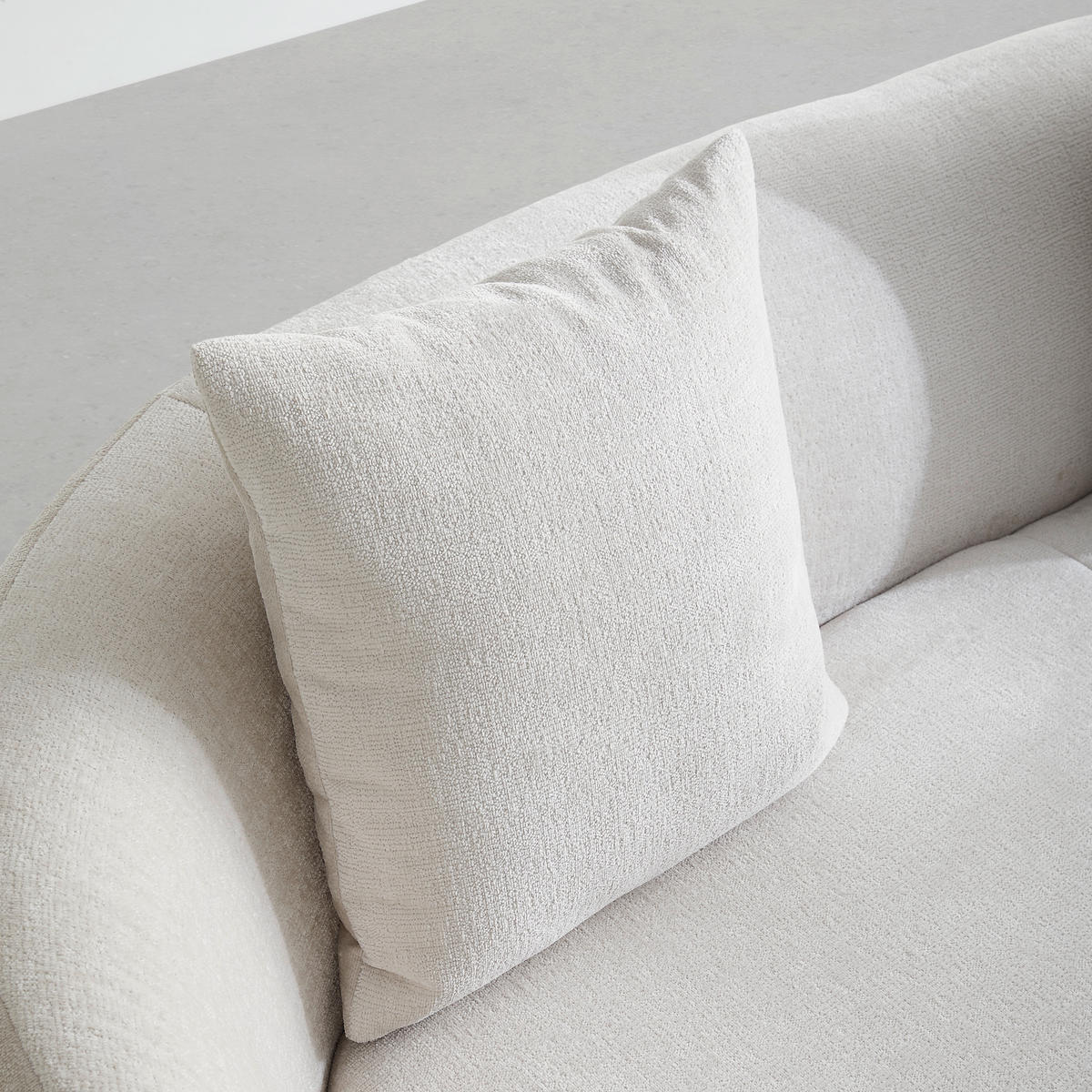 BIG SOFFA i chenille beige  - beige/svart, Modern, textil/plast (235/72/110cm) - MID.YOU
