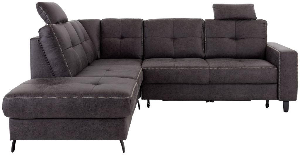 ECKSOFA in Anthrazit  - Anthrazit/Beige, Modern, Textil/Metall (219/237cm) - Sit & More