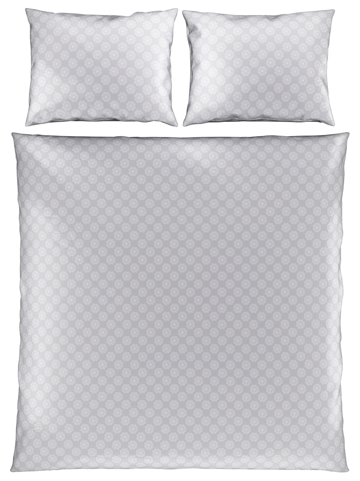 POSTELJINA SA DVA LICA WYCOM 200/200 cm saten siva  - siva, Konvencionalno, tekstil (200/200cm) - Esposa