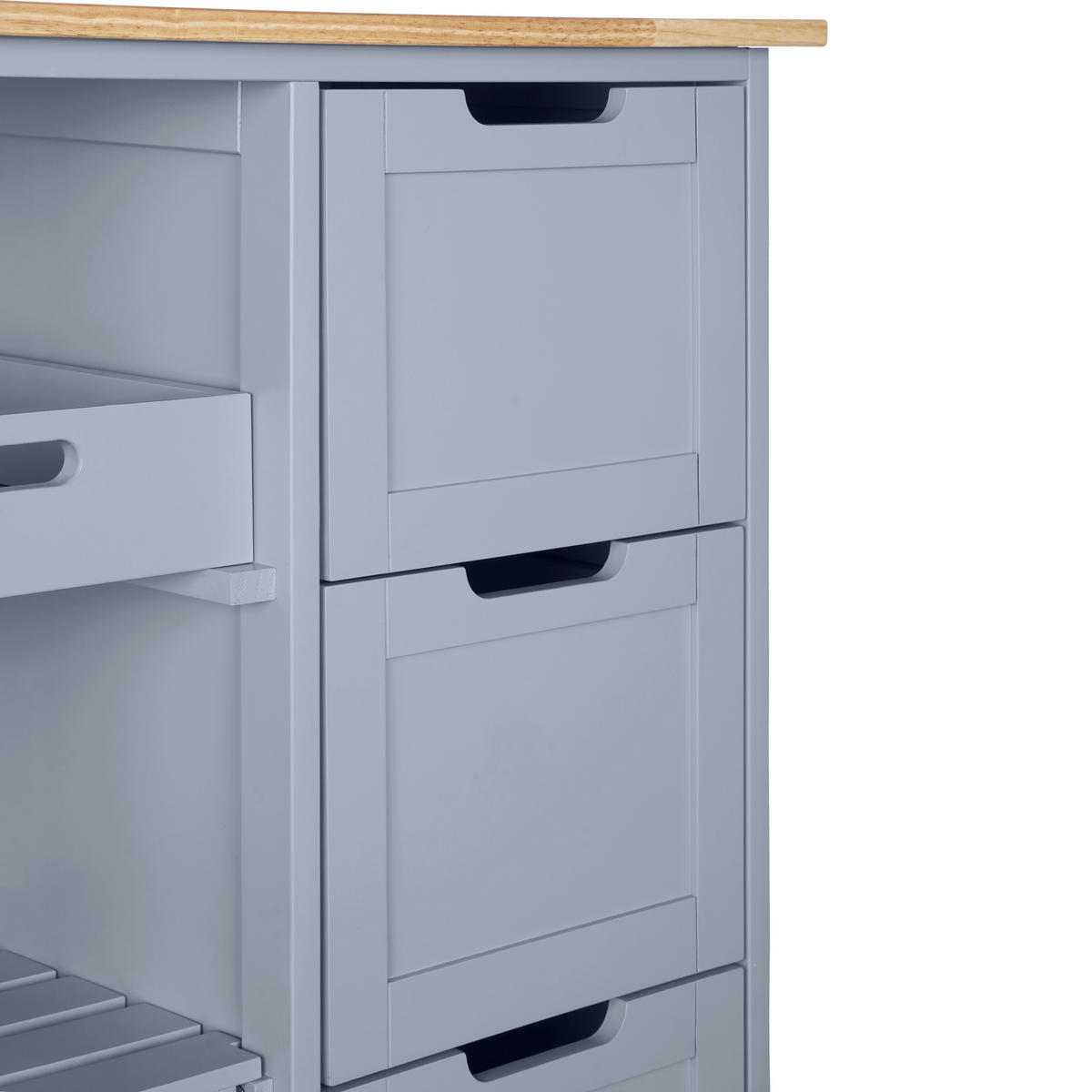 KÜCHENINSEL   in Grau, Naturfarben  - Naturfarben/Grau, Basics, Holz/Holzwerkstoff (67/84/37cm) - MID.YOU