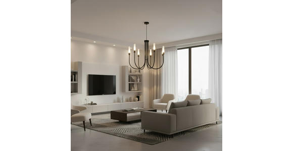 HÄNGELEUCHTE 75/125 cm  - Weiß, Trend, Glas/Metall (75/125cm) - Novel