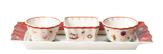 SADA MISEK NA OMÁČKU, keramika - krémová/červená, Design, keramika (26/12/5cm) - Villeroy & Boch