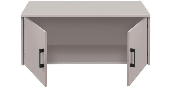 AUFSATZSCHRANK 106/43/54 cm   - Kaschmir/Schwarz, Basics, Holzwerkstoff/Metall (106/43/54cm) - Xora