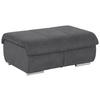 HOCKER Mikrofaser Dunkelgrau  - Chromfarben/Dunkelgrau, MODERN, Textil/Metall (100/43cm) - MID.YOU