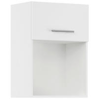 KÜCHENOBERSCHRANK 50/72,3/34,2 cm  Weiss  - Weiss/Edelstahlfarben, Basics, Holzwerkstoff/Metall (50/72,3/34,2cm) - Impuls