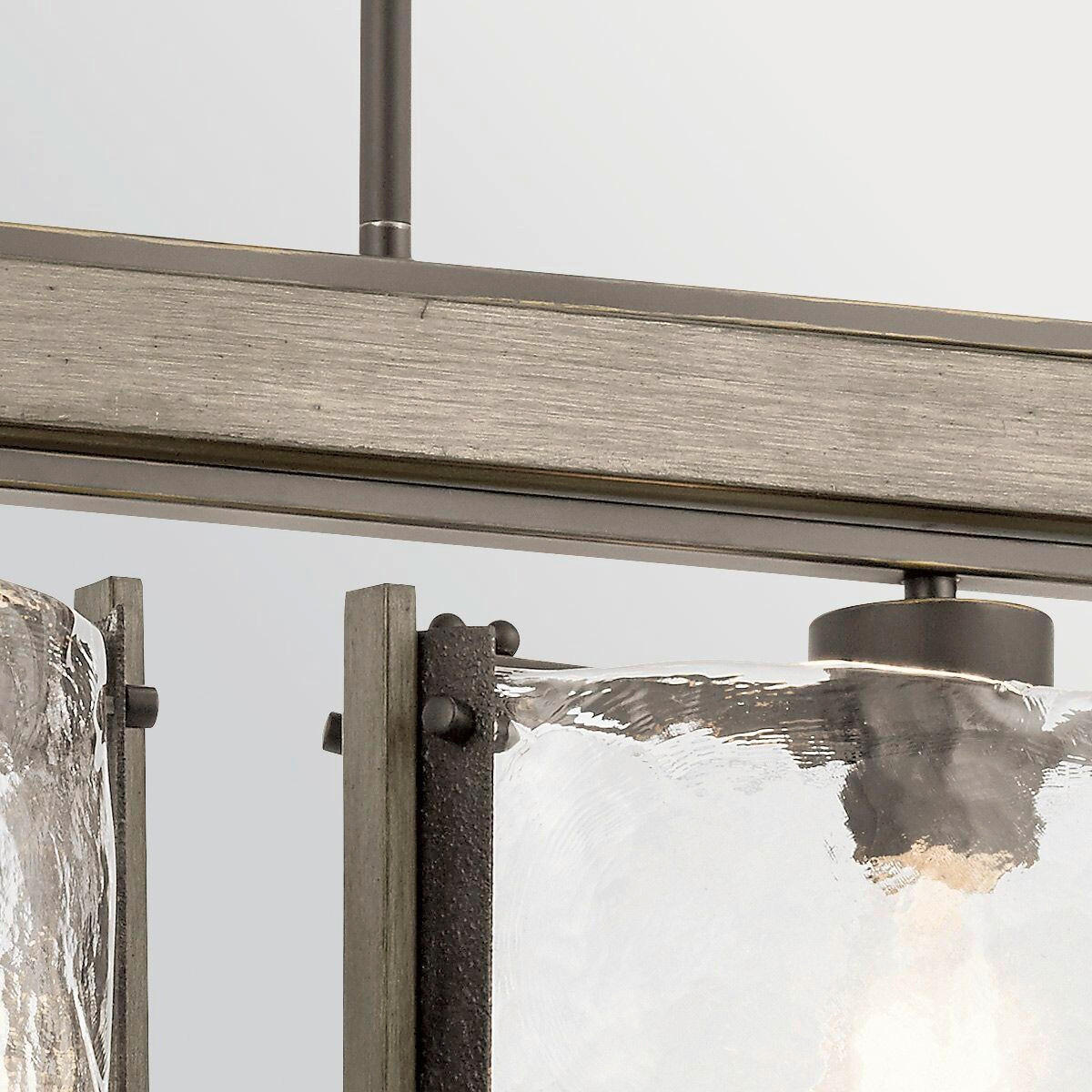 KRONLEUCHTER Kichler 24,8/106,1/20,3 cm  - Bronzefarben, Design, Glas/Metall (24,8/106,1/20,3cm) - Elstead Lighting