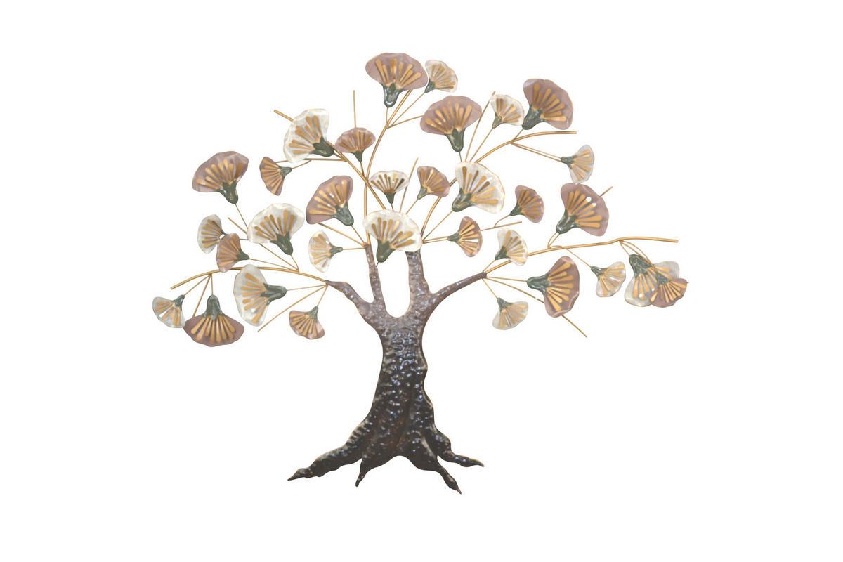 WANDDEKO Metall  - Creme/Braun, Design, Metall (6/107/86cm) - MID.YOU