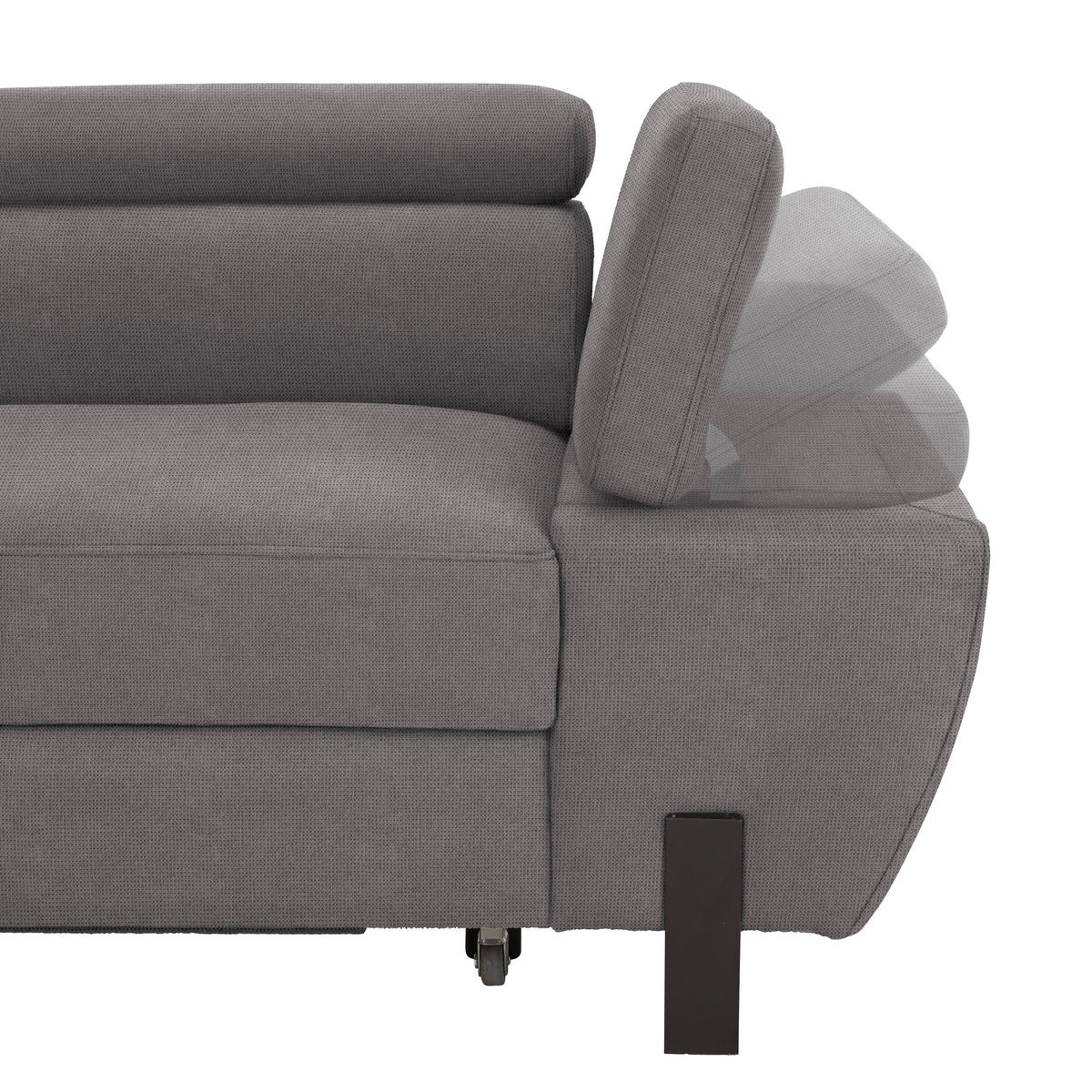 HÖRNSOFFA i vävt tyg mörkgrå  - mörkgrå/svart, Modern, metall/textil (93/90/277cm) - MID.YOU