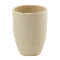 LONČEK ZA ZOBNE ŠČETKE - bež, Konvencionalno, kamen (7,5/10cm) - Aquanova