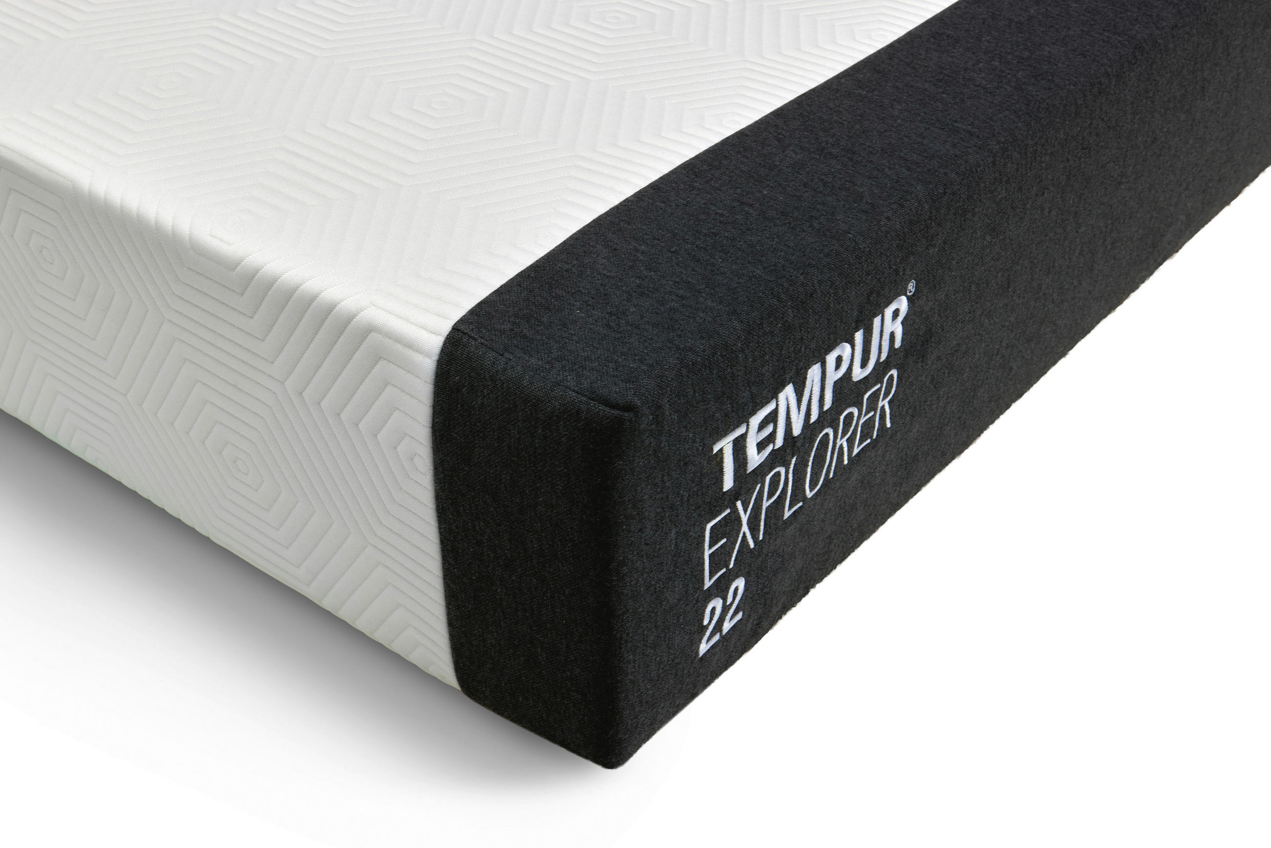 VISCOMATRATZE 100/200 cm, Höhe ca.: 22 cm, funktional,  - Weiß/Grau, Basics, Textil (100/200cm) - Tempur