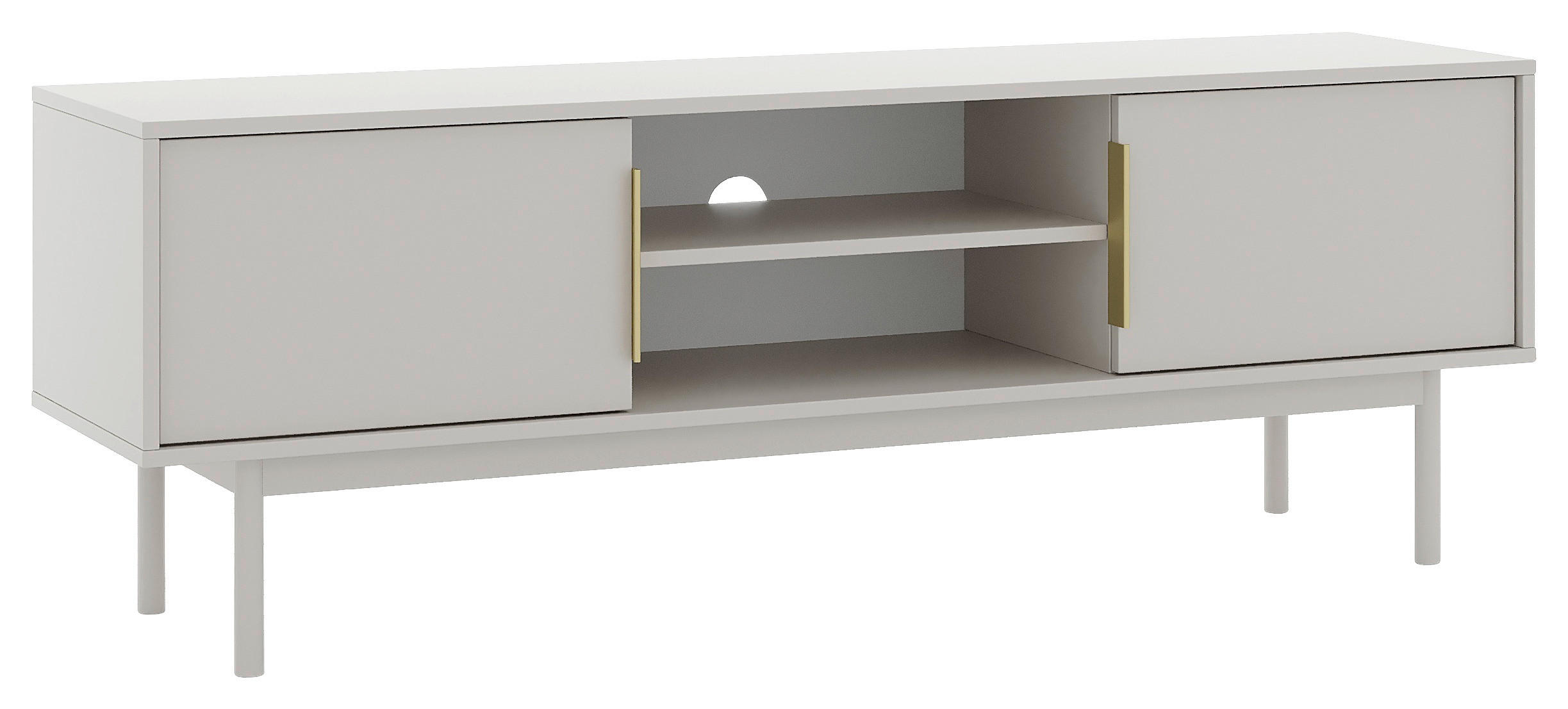 LOWBOARD Viva  in 154/53,5/39 cm  - Kaschmir/Goldfarben, Design, Holzwerkstoff/Metall (154/53,5/39cm) - Boxxx