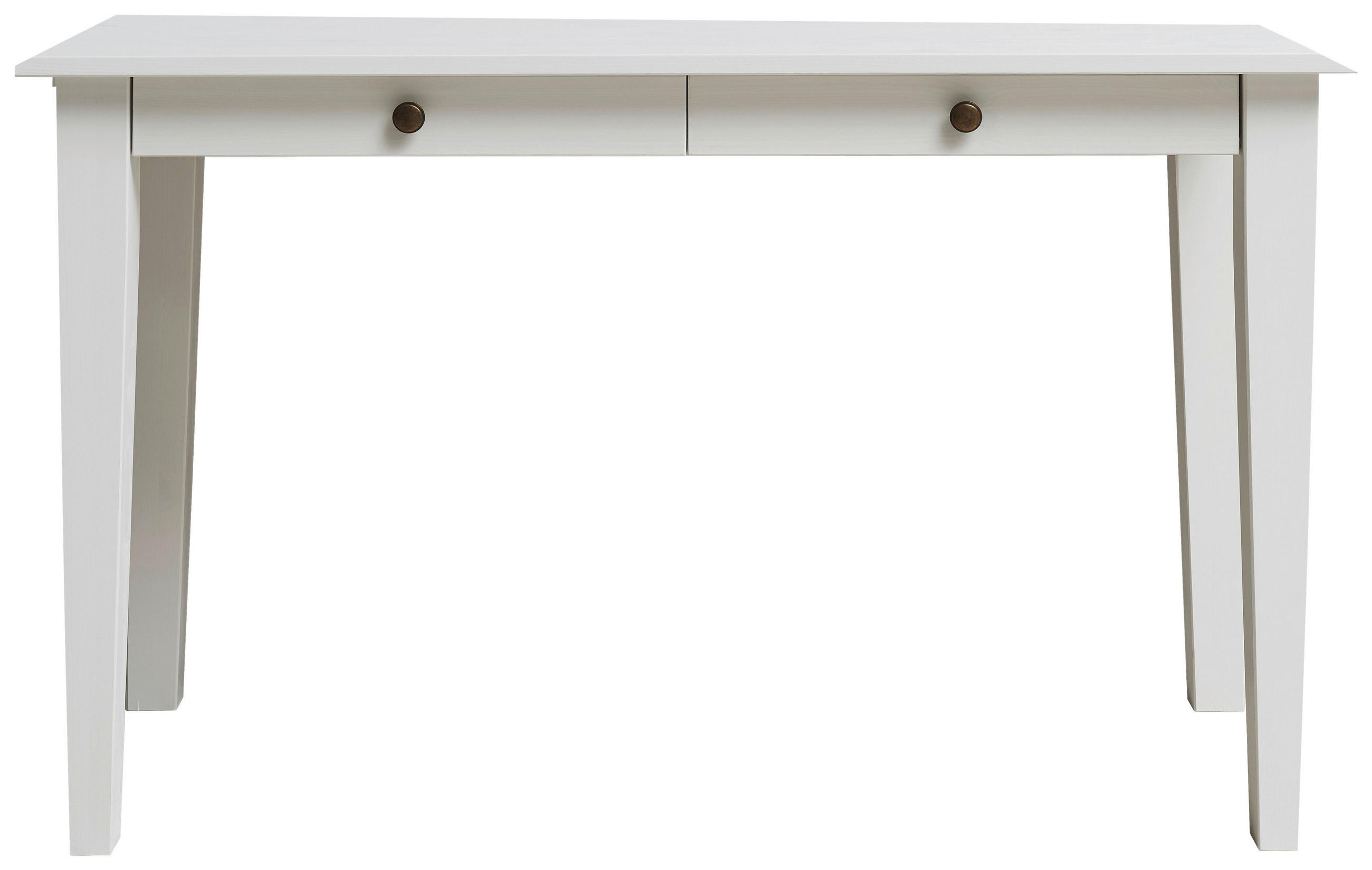 SCHREIBTISCH 120/55/75 cm Weiß  - Anthrazit/Weiß, Natur, Holz/Metall (120/55/75cm) - Landscape