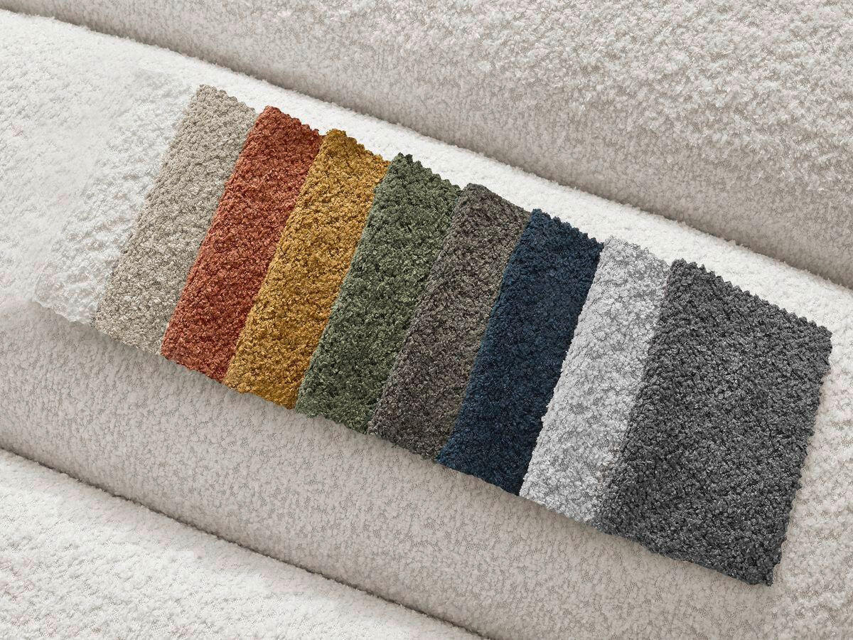 SOFAELEMENT ANNECY Bouclé Weiß  - Schwarz/Weiß, MODERN, Kunststoff/Textil (91/72/91cm)