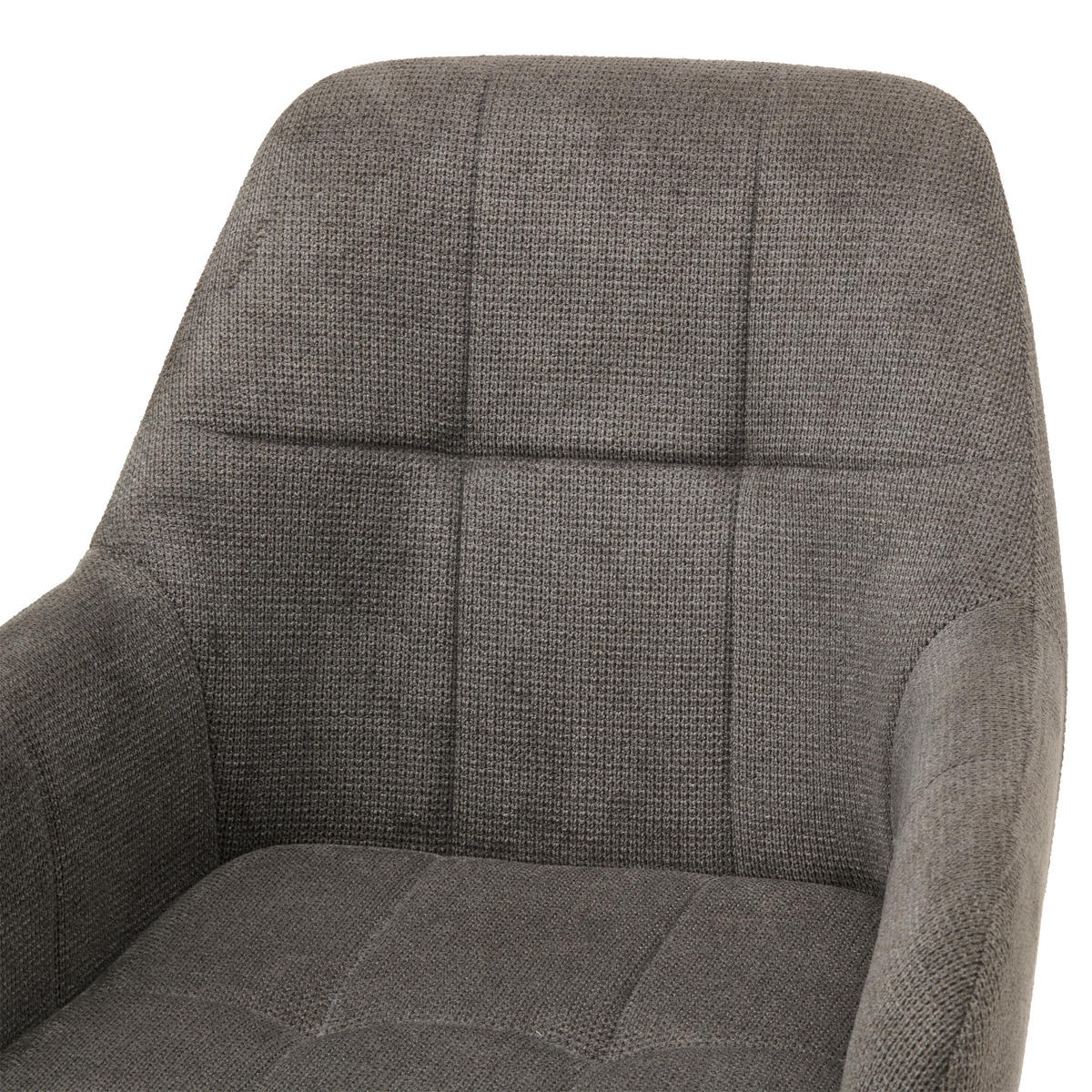 ŽIDLE S PODRUČKAMI, železo, tkaná látka, černá, tmavě šedá - černá/tmavě šedá, Konvenční, kov/textil (58/88/63cm) - MID.YOU