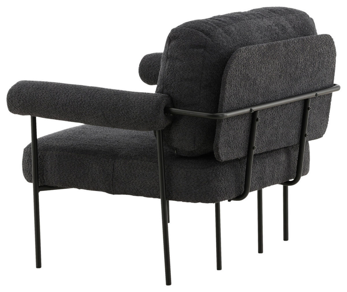 SESSEL in  - Schwarz, Design, Kunststoff/Textil (95/83/87cm) - Livetastic