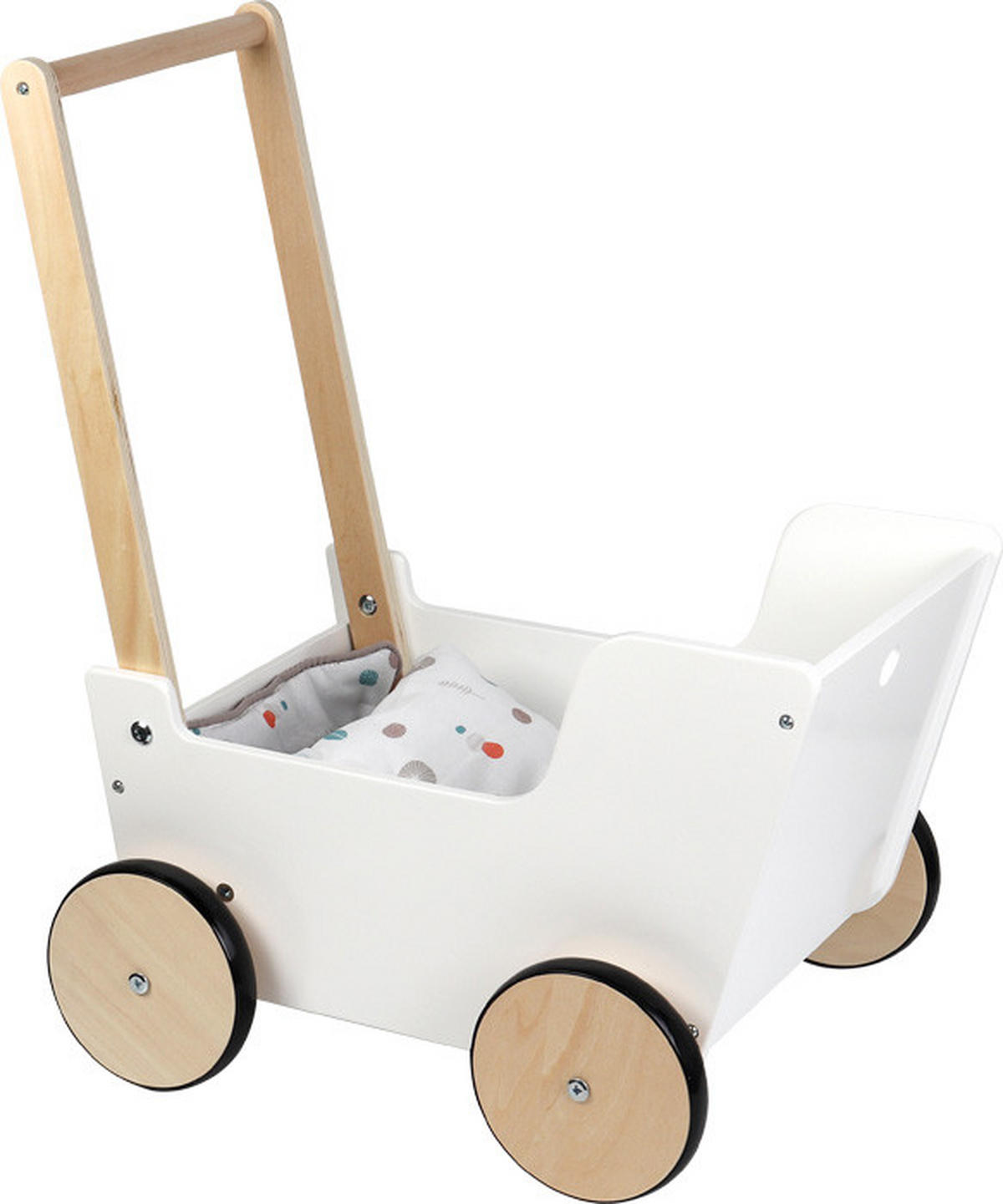 PUPPENWAGEN  - Weiß, Basics, Holz/Textil (46/54/33cm) - small foot