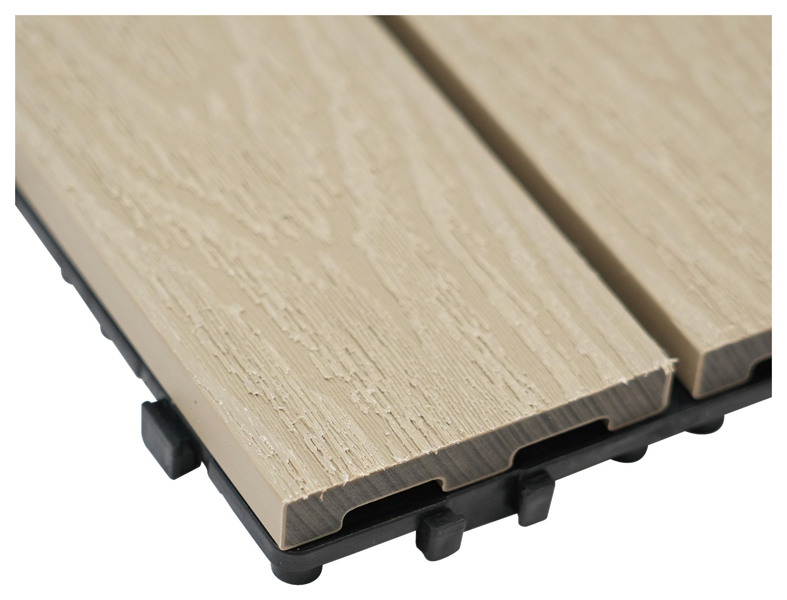 TERRASSENFLIESE 6 Stück  - Grauweiß, KONVENTIONELL, Holzwerkstoff (30/60/2,1cm) - Ambia Garden