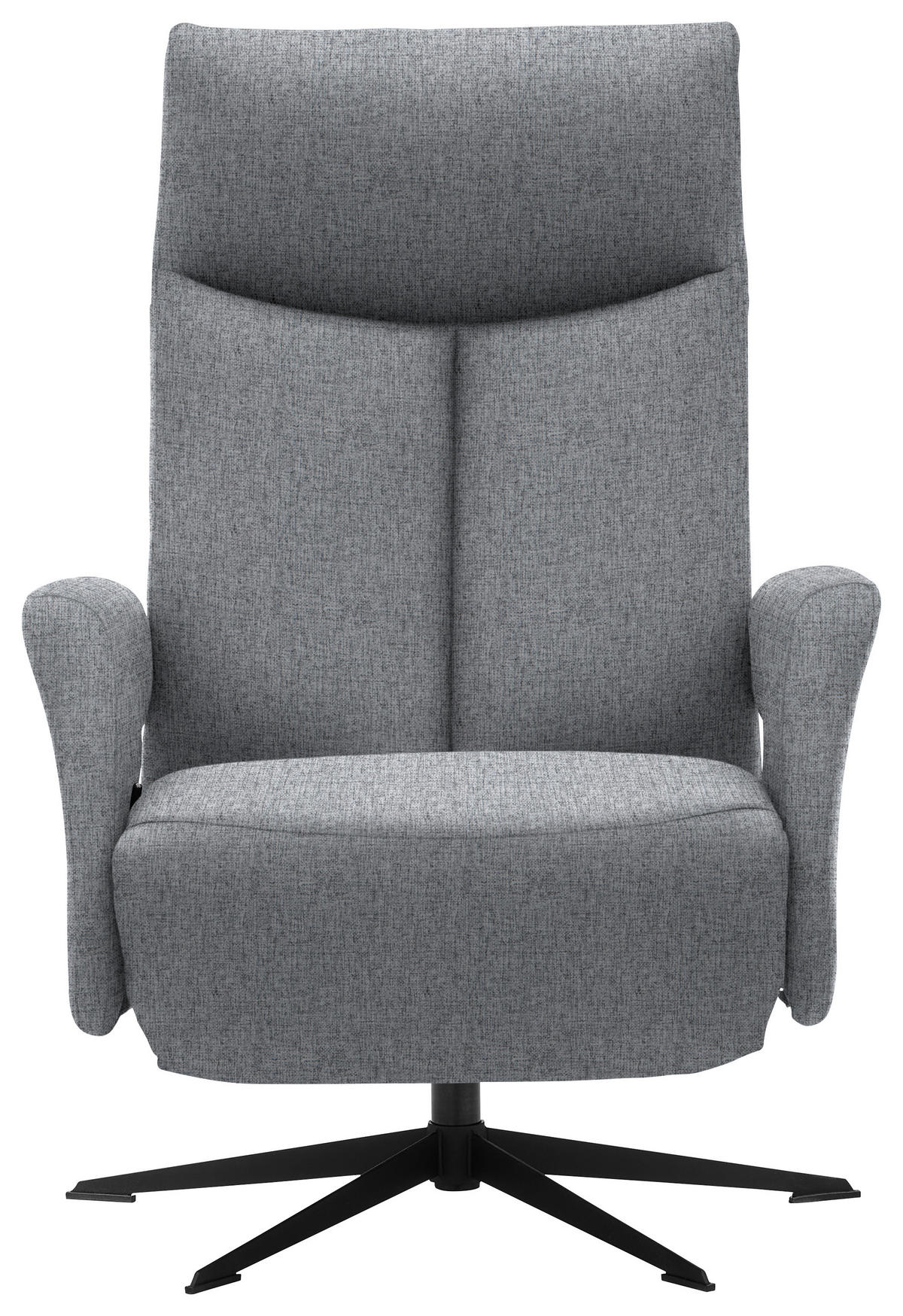 RELAXSESSEL in Textil Hellgrau  - Hellgrau/Schwarz, Design, Textil/Metall (74/105/82cm) - Welnova