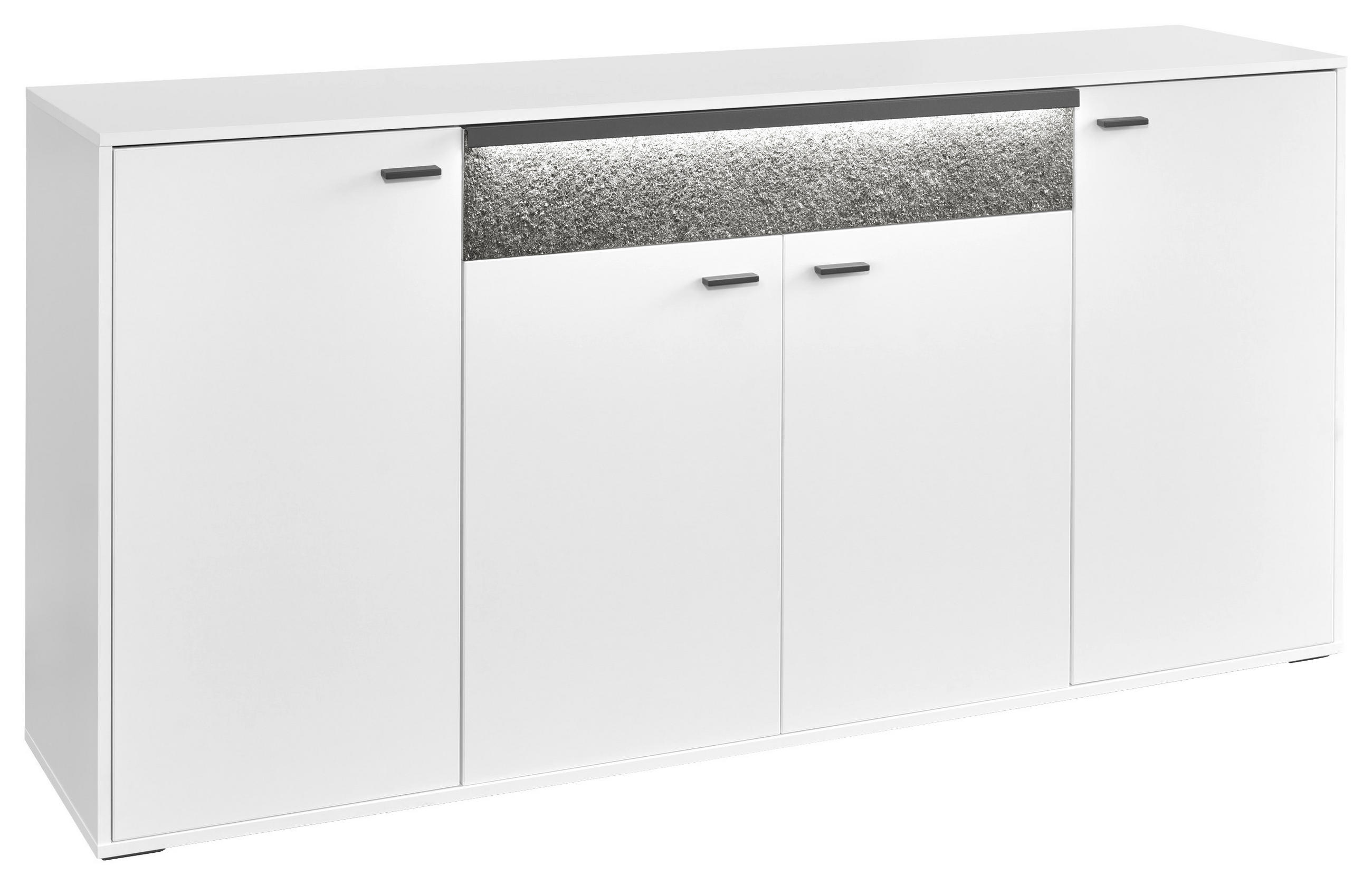 SIDEBOARD  in 183,7/88,6/43,8 cm  - Dunkelgrau/Weiß, Design, Holzwerkstoff/Stein (183,7/88,6/43,8cm) - SetOne by Musterring