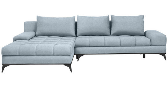 WOHNLANDSCHAFT  in Webstoff Türkis  - Türkis/Schwarz, Design, Textil/Metall (212/315cm) - Carryhome