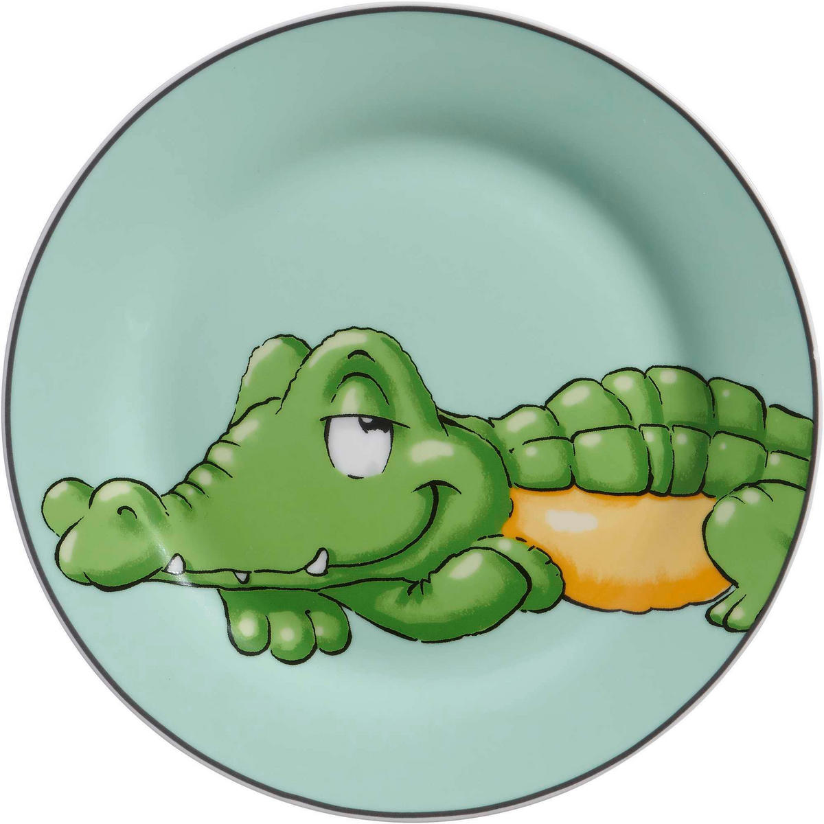 KINDERTELLER HAPPY ZOO Porzellan  - Weiß/Grün, Basics, Keramik (19/19/2cm) - Ritzenhoff Breker