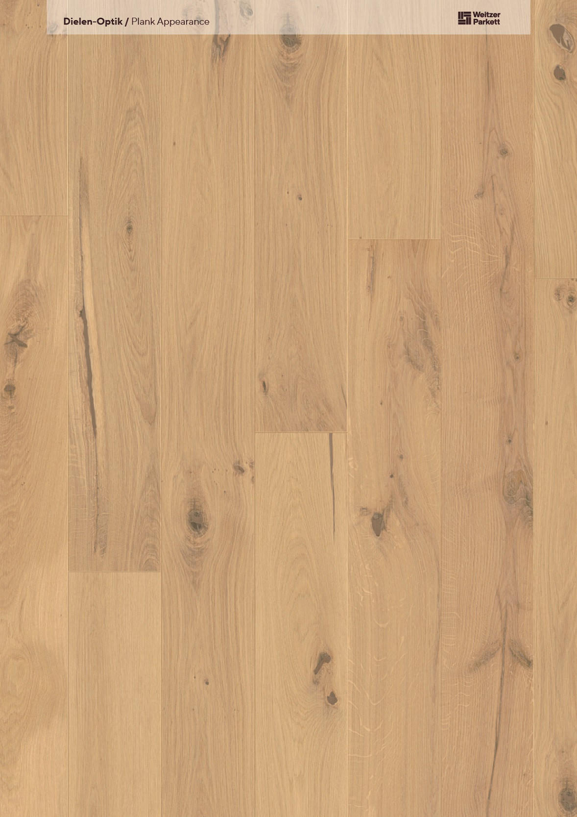 LANDHAUSDIELE, Eiche Kashmir Gesund-Diele  per  m² - Eichefarben, Design, Holz (224,5/19,3/1,3cm) - Weitzer Parkett
